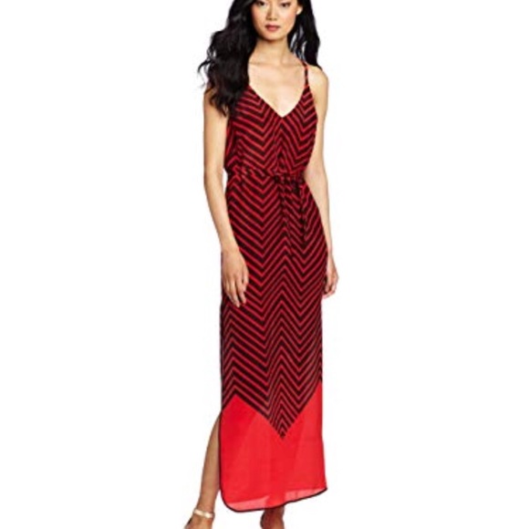 French Connection Chevron Ziggy Silk Maxi Dress - Picture 2 of 8